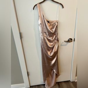 Champaign one shoulder dress